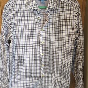 Egara Purple and White Plaid Button Down Shirt
